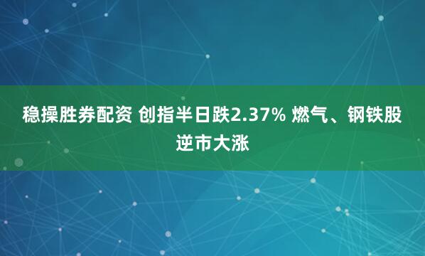 稳操胜券配资 创指半日跌2.37% 燃气、钢铁股逆市大涨